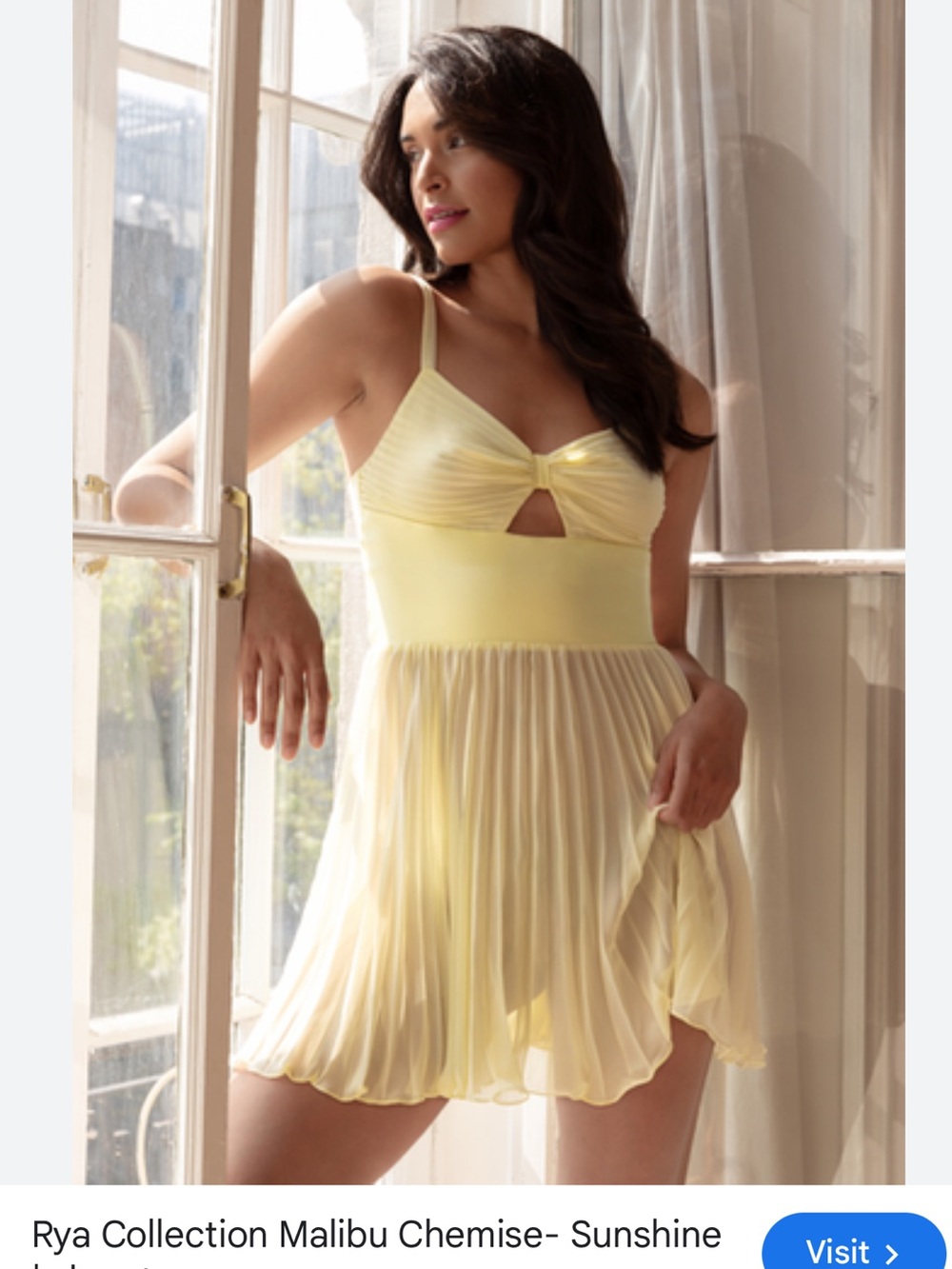 Anthropologie Sunshine Yellow Pleated Chemise